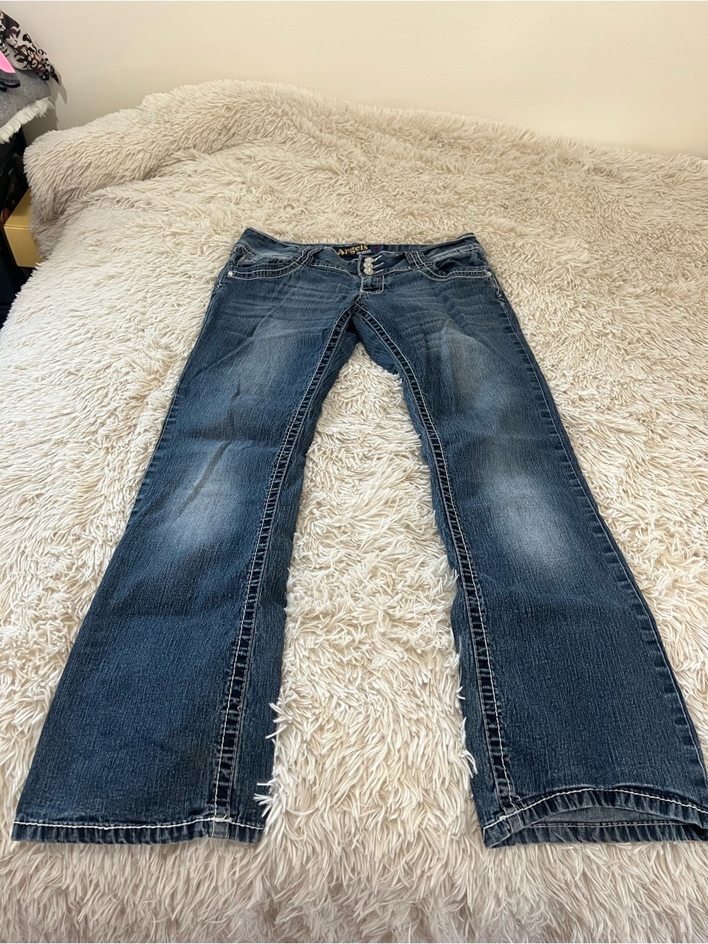 Angels Dark Blue Flare Jeans